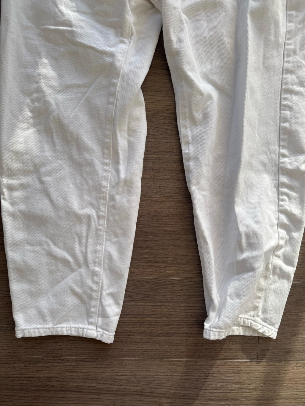 Zara White Elastic-Waist Casual Joggers - Picture 5 of 6